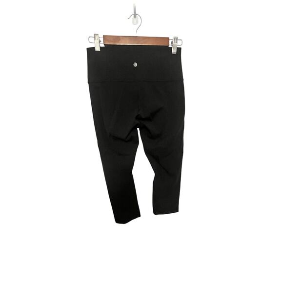Lululemon Wunder Under Crop Leggings •Women 8• Black Stretch Hi Rise W6AGZS - Picture 7 of 9